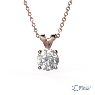 Double Bail Solitaire Pendant in 9K White Gold (0.25ct tw)