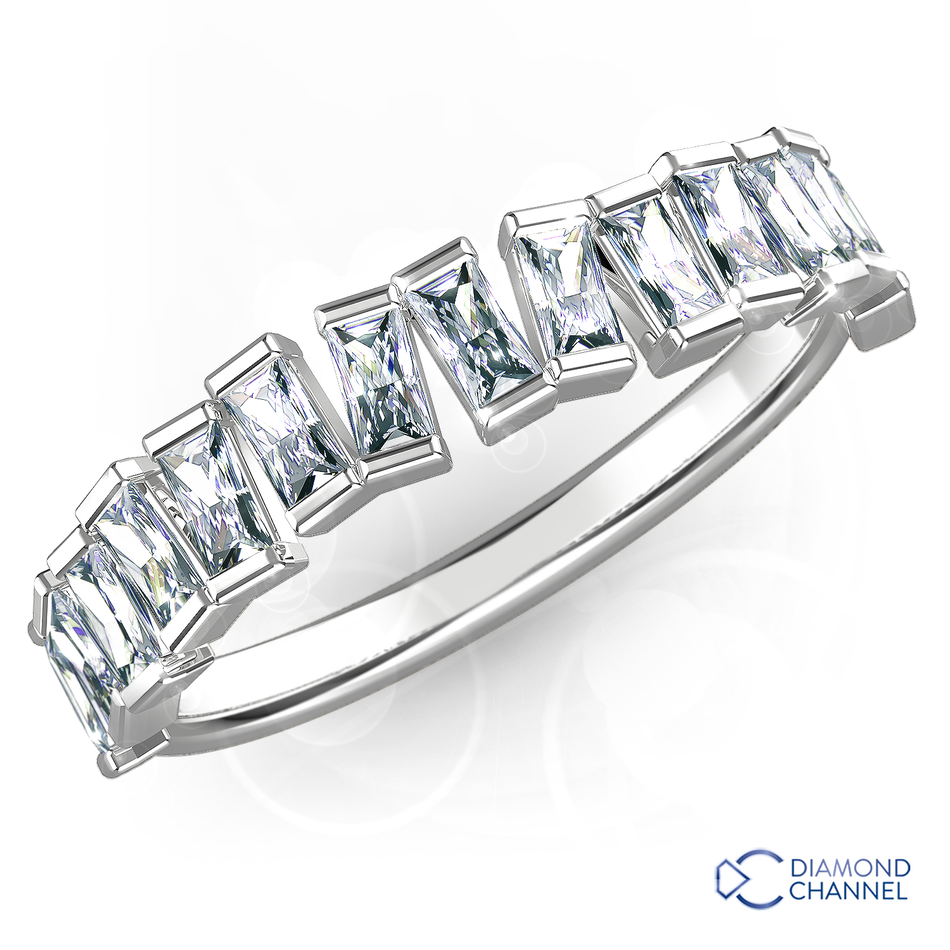 Platinum 0.27ct Baguette Cut Diamond Eternity Ring - Laings