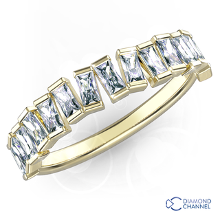 Staggered Baguette Half Eternity Band (0.7ct TW*)