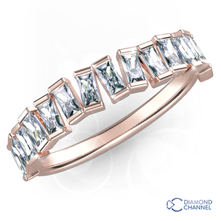 Staggered Baguette Half Eternity Band (0.7ct TW*)