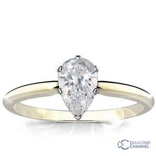 Pear Shape Solitaire Diamond Engagement Ring (0.67ct tw)