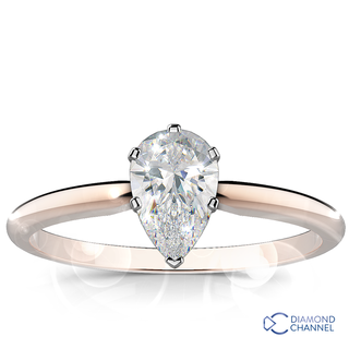 Pear Shape Solitaire Diamond Engagement Ring (0.67ct tw)