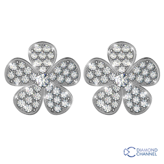 Scent of Spring Floral Diamond Studs Earrings (1.02ct TW*)