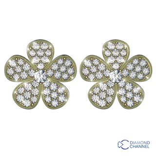 Scent of Spring Floral Diamond Studs Earrings (1.02ct TW*)