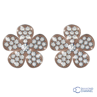 Scent of Spring Floral Diamond Studs Earrings (1.02ct TW*)