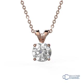 Double Bail Solitaire Pendant in 9K White Gold (0.55ct tw)