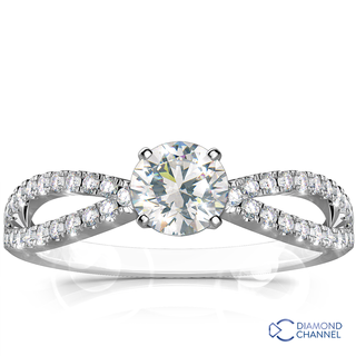 Side Stone Diamond Engagement Ring (0.89ct tw)