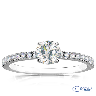 Pave Set Diamond Engagement Ring (0.57ct tw)