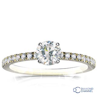 Pave Set Diamond Engagement Ring (0.57ct tw)