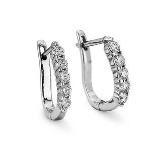 Diamond Hoop Earrings In 9k White Gold (0.20ct tw)