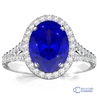 Oval Tanzanite And Diamond Ring (1.5ct tw)