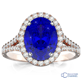 Oval Tanzanite And Diamond Ring (1.5ct tw)