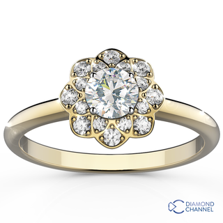 Floral Halo Diamond Ring (0.63ct tw)