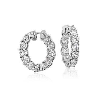 Diamond Hoop Earrings in 9K White Gold (0.48ct tw)