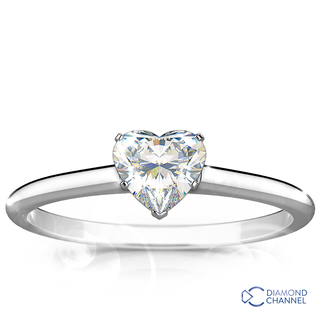Classic Solitaire Heart Diamond Ring (0.40ct tw)