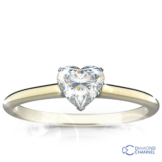 Classic Solitaire Heart Diamond Ring (0.40ct tw)