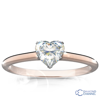 Classic Solitaire Heart Diamond Ring (0.40ct tw)