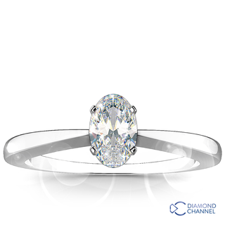 Oval Cut Solitaire Diamond Engagement Ring (0.91ct tw)