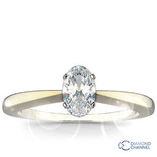 Oval Cut Solitaire Diamond Engagement Ring (0.91ct tw)