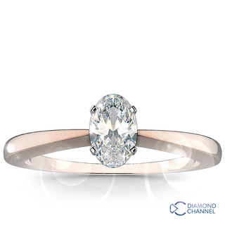 Oval Cut Solitaire Diamond Engagement Ring (0.91ct tw)