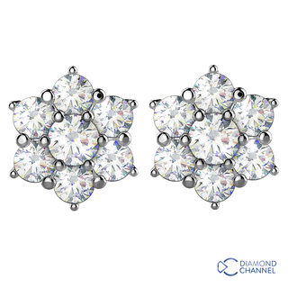 Star Diamond Stud Earrings (0.92ct TW*)