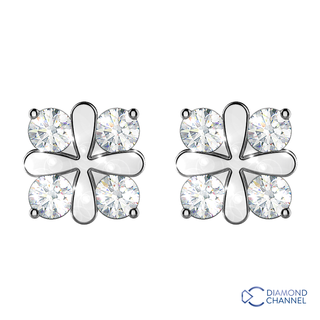 Petite Rose Petal Diamond Stud Earrings (0.44ct TW*)