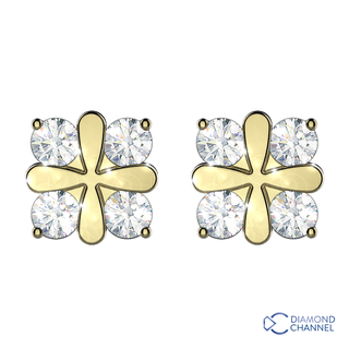 Petite Rose Petal Diamond Stud Earrings (0.44ct TW*)