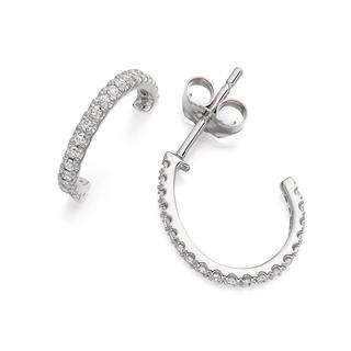 Fancy Eternity Diamonds and Gold Hoop Earrings