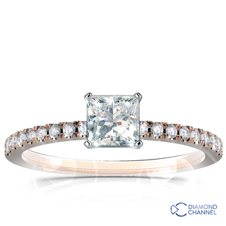 French Pave Diamond Engagement Ring (0.58ct tw)