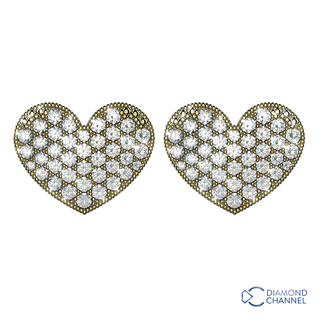Heart Diamond Stud Earrings (0.78ct TW)