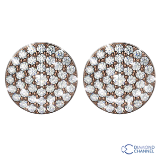 Circular Stud Diamond Earrings (0.87ct TW*)