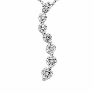 Seven Drop Diamond Pendant in 9K White Gold (0.35ct tw)